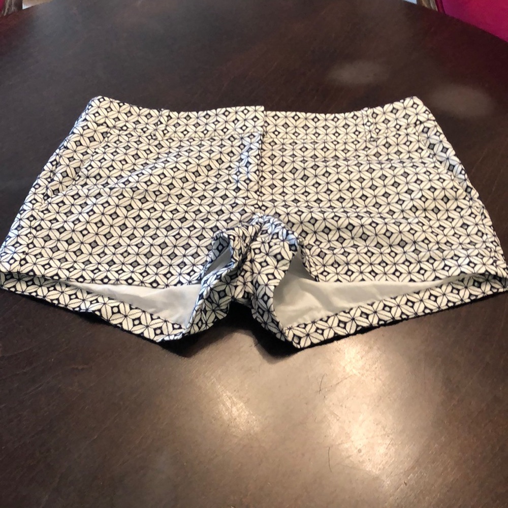 Blue and white shorts